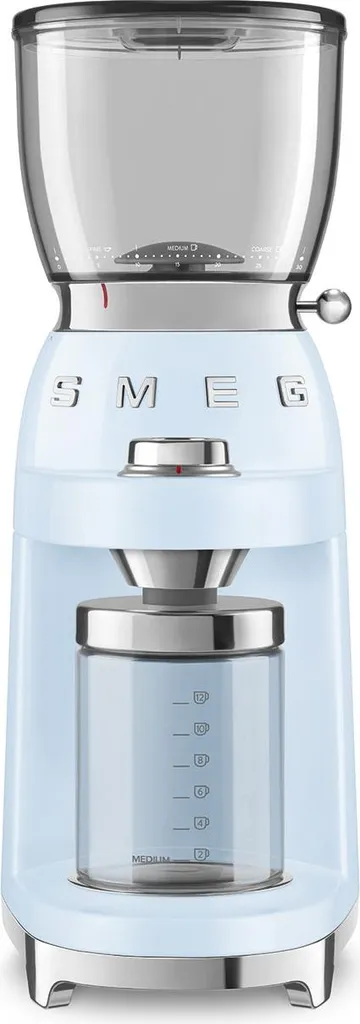 Moulin à café Smeg 150w avec meules en acier inox et design rétro