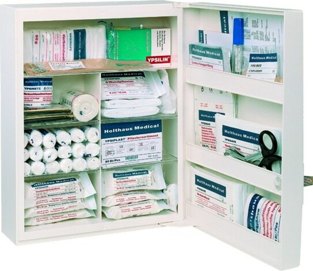 Rollmed Verbandschrank , , gefüllt mit DIN 13 157 erweitert | Packung (1 Stück)