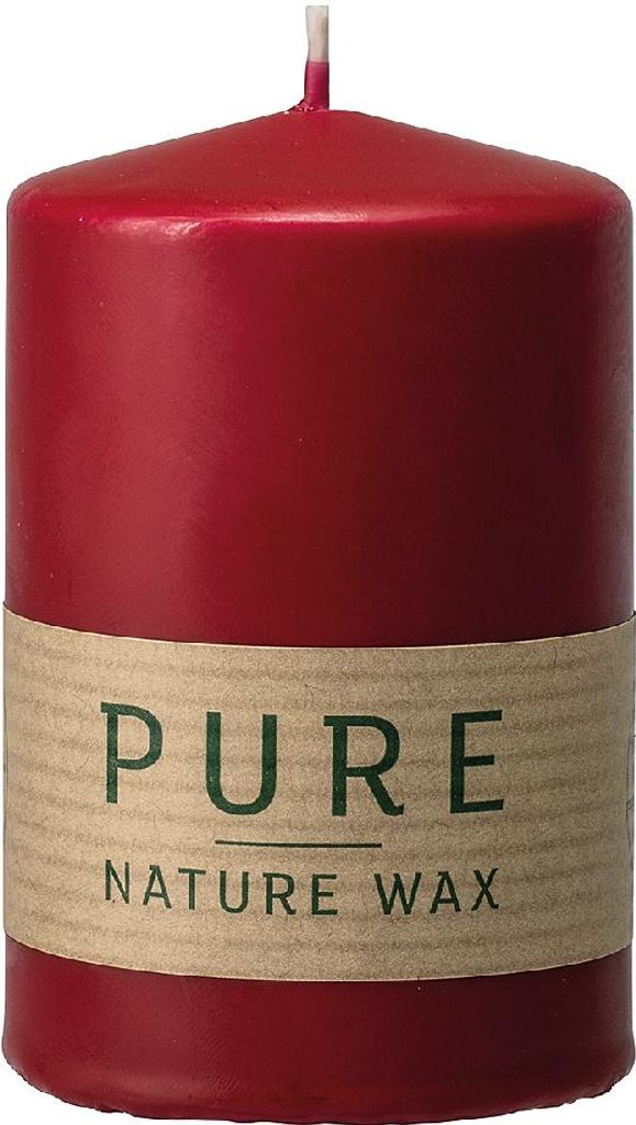 WENZEL PURE Kerze Safe Candle, 13x6 cm, karminrot