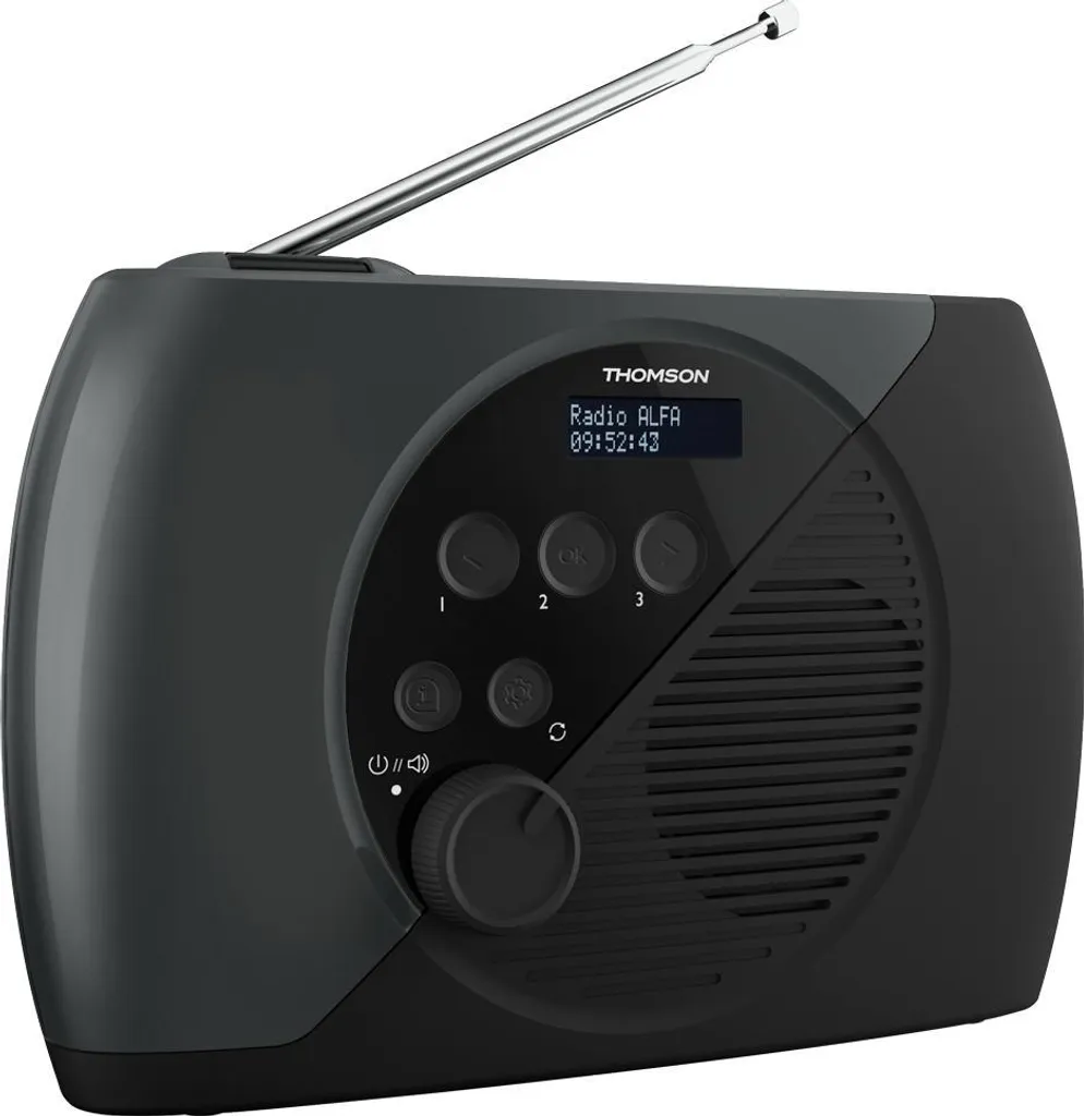 Radio numérique DAB+ et FM Thomson RT350DAB noire avec enceinte Bluetooth