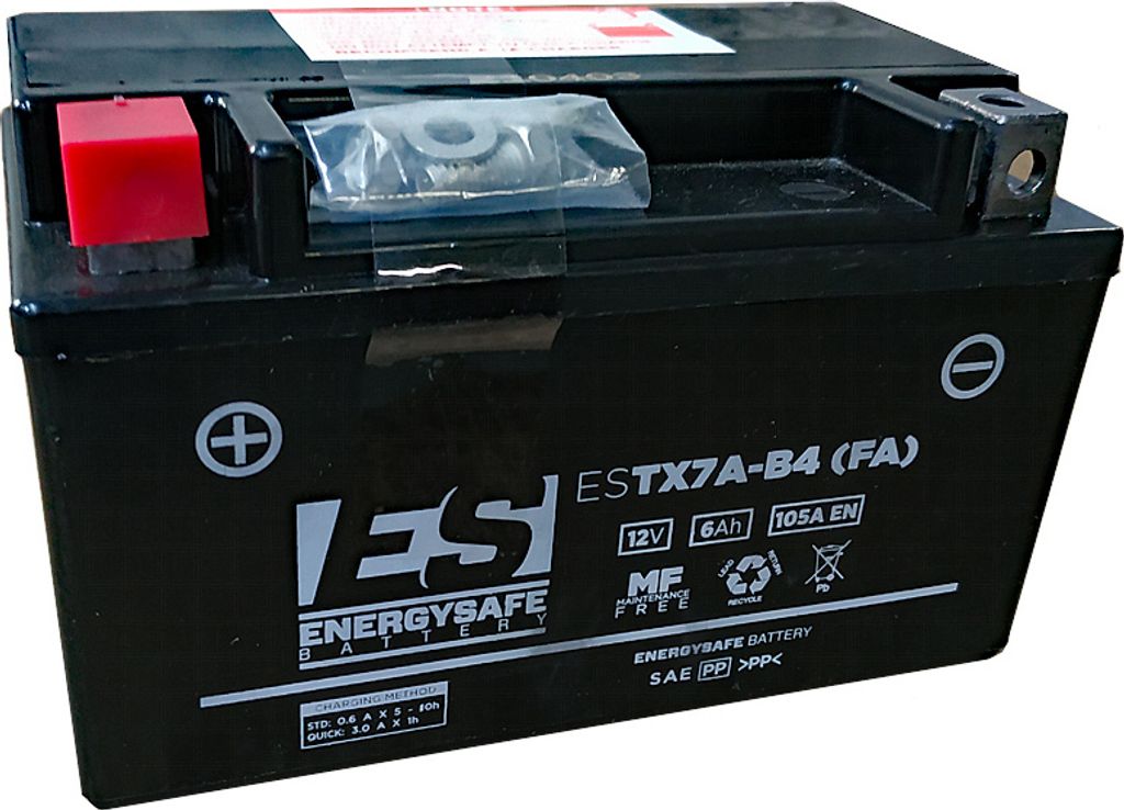 ES Energy Safe Batterie ENERGYSAFE ESTX7A-B4 (WC) AGM / Gel 12V/6AH (10 Std. Artikeltext)