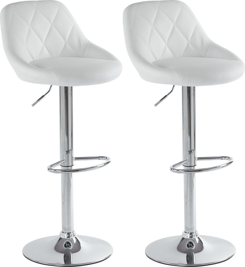 Moderne Runde verstellbare Barhocker mit Rückenlehne, Kunstleder, 2er-Set, Barhocker mit runder Rückenlehne, Barhöhe drehbare Barhocker für Kü...