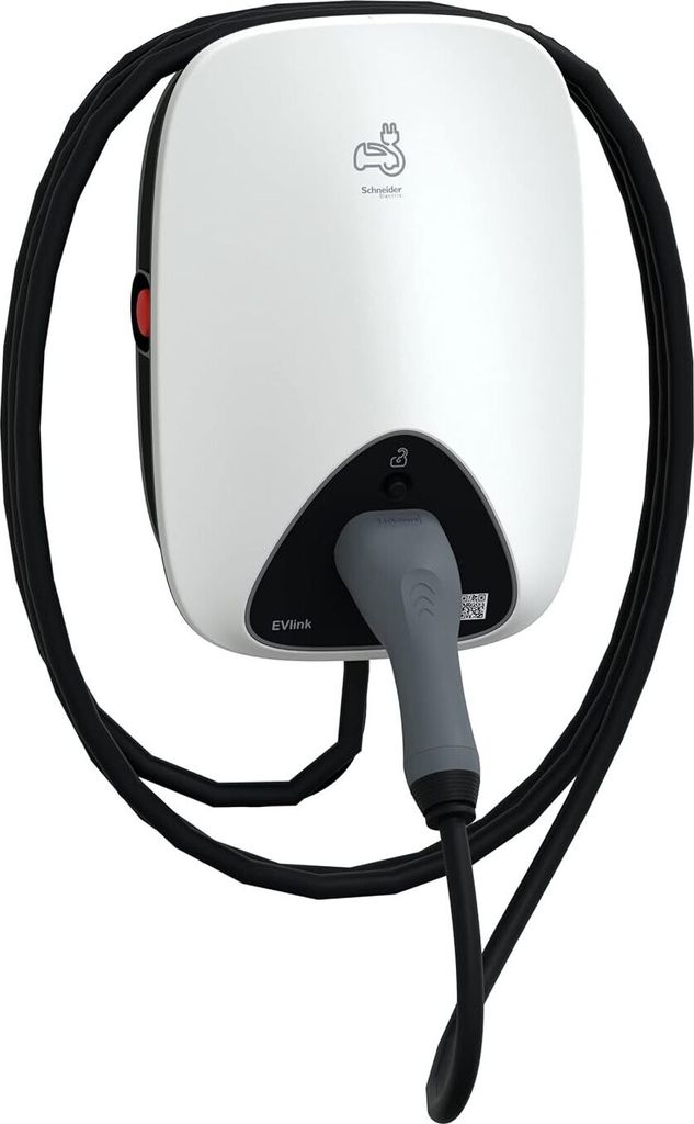 Schneider Electric -Wallbox 11KW EVlink Home, T2 Steckdose, Ladesäule Elektroauto zum sicheren Laden im Heimbereich, EVH4S11NC