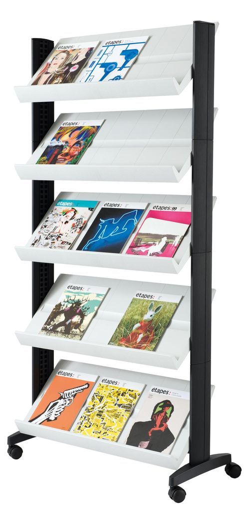 Paperflow Prospektständer Uno 255N.02 5Auflagen mobil grau Produktbild 