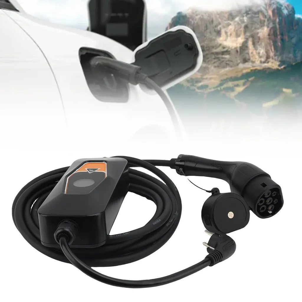 Chargeur Portable Type 2 EV 3.5kW avec Câble 5m et Courant Réglable 16A - 11