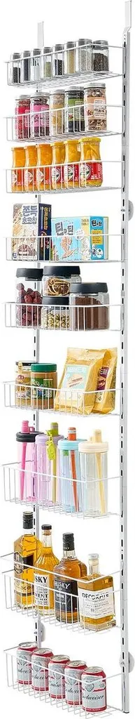 Étagère de porte ajustable 9 niveaux pour optimiser les petits espaces - 9