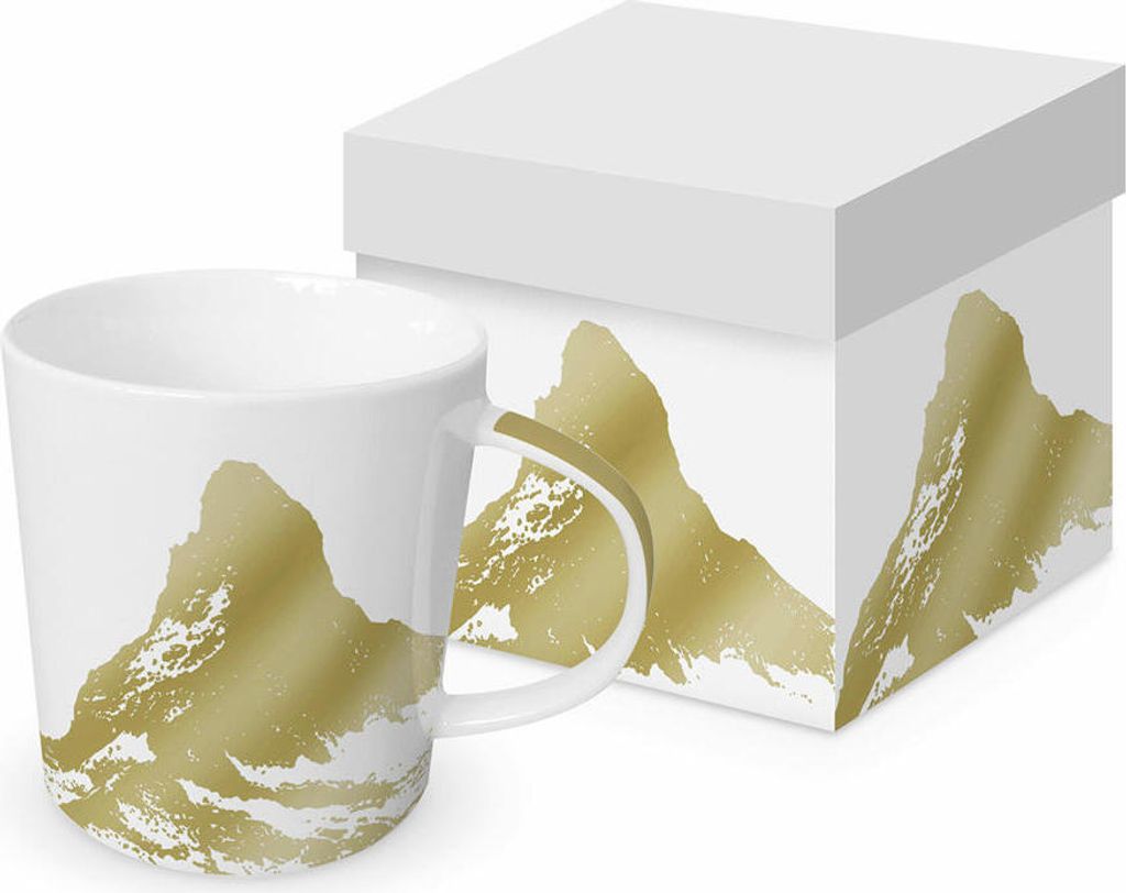 PPD Matterhorn gold Trend Mug, Kaffeetasse, Becher, Tasse, New Bone China, 400 ml, 160302916