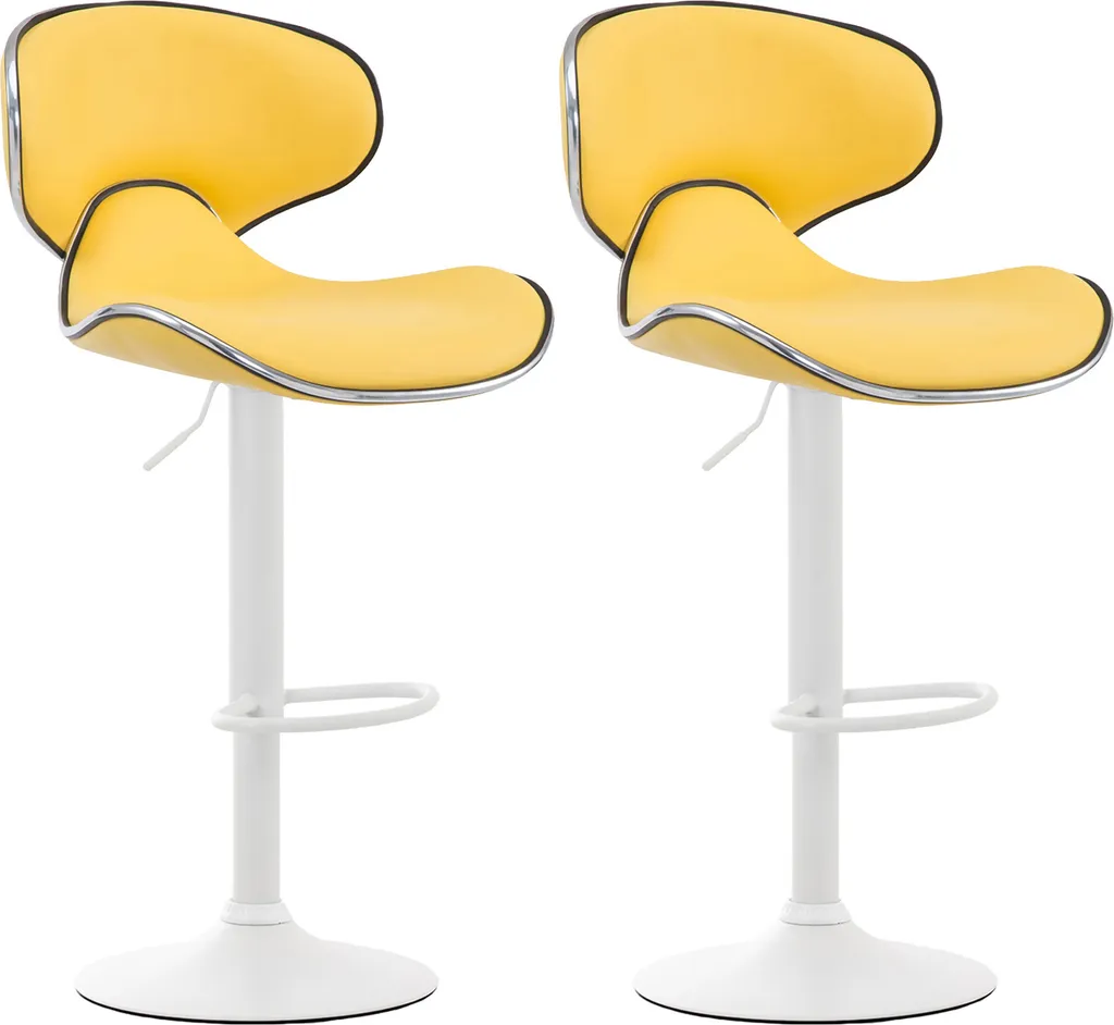 Coppia Sgabelli Cucina Las Vegas V2 | Giallo e Bianco CLP Design