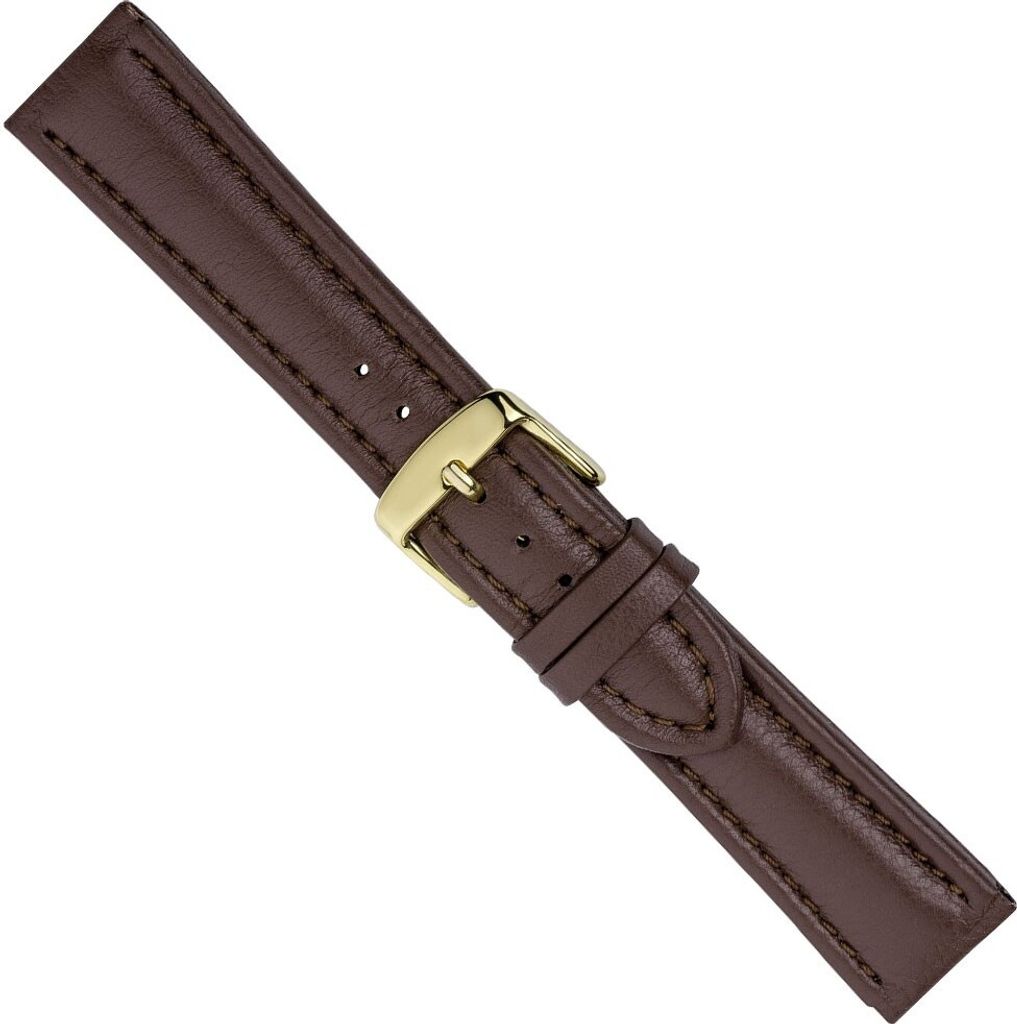 Ersatzband Uhrenarmband Leder Band Braun 26551G, Stegbreite:20mm