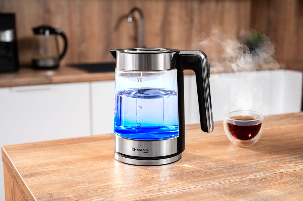 Szklany czajnik elektryczny LEHMANN 2200W, 1,8L z Zdjęcie produktu 3