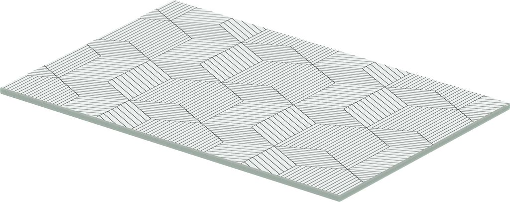 Duravit DuraSquare Glaseinleger 77x38cm, für Metallkonsolen 003111/ 003112, 0099678200