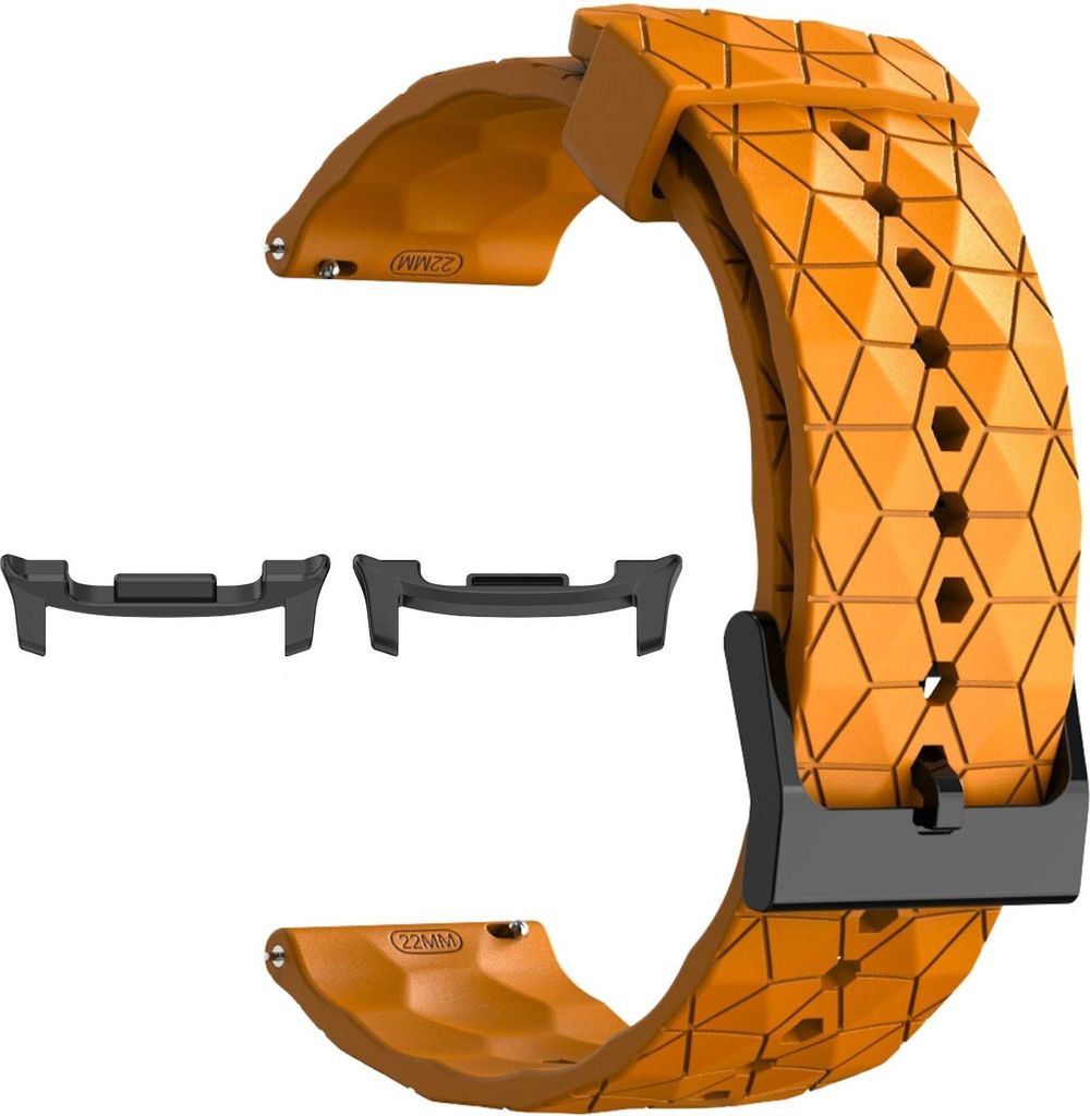 Für Samsung Galaxy Watch 8 / 8 Classic / Ultra 2 Silikon Fußball Design Ersatz Arm Band Orange