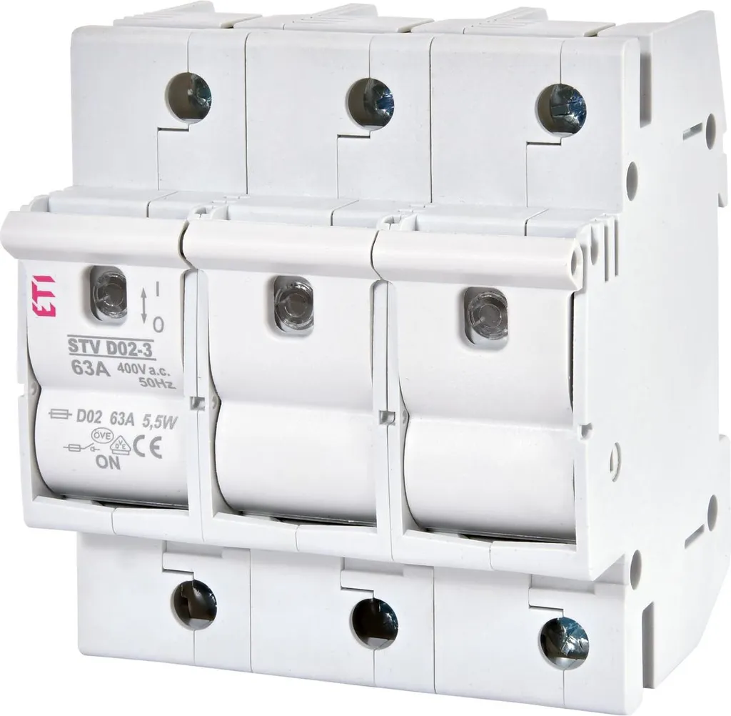 Interrupteur sectionneur 63A 3P STV D02 - Haute capacité de coupure 3P