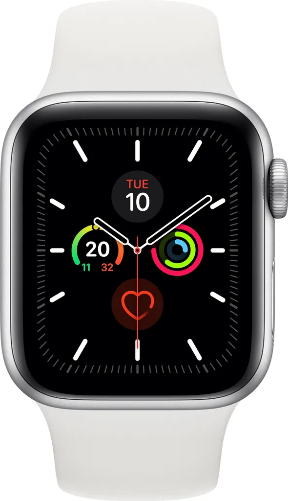 Apple Watch Series 5 GPS Sportive et Élégante Bracelet Silicone Blanc
