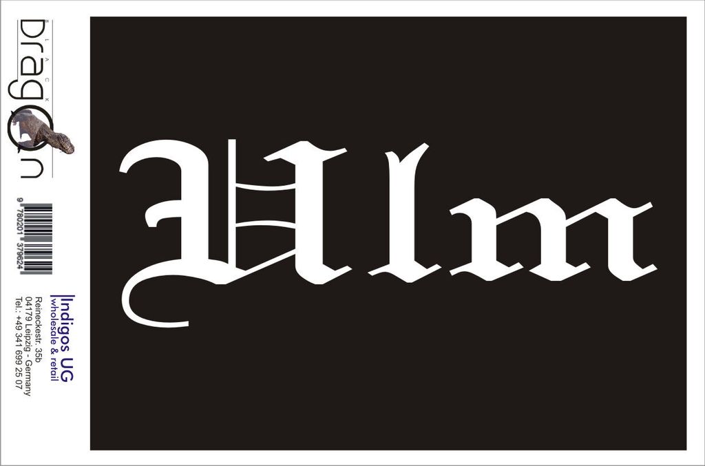 Aufkleber / Autoaufkleber - JDM / Die cut / Auto / OEM - Stadt Ulm - 200x70mm schwarz - Heckscheibe / Heckscheibenaufkleber