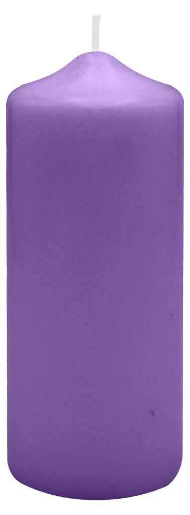 Spitzkopf Stumpen Kerzen Lila 12 x Ø 8 cm, 6 Stück Produktbild 