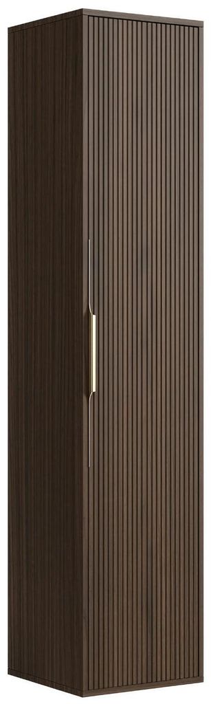 Badplaats Badezimmerschrank Rimini 38 x 33 x 170 cm Walnuss Produktbild 