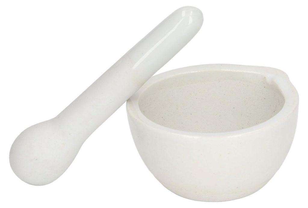10 Sets 60 ml Mörser und Stößel-Set, kleine Keramik-Mahlschüsseln, Laborbedarf