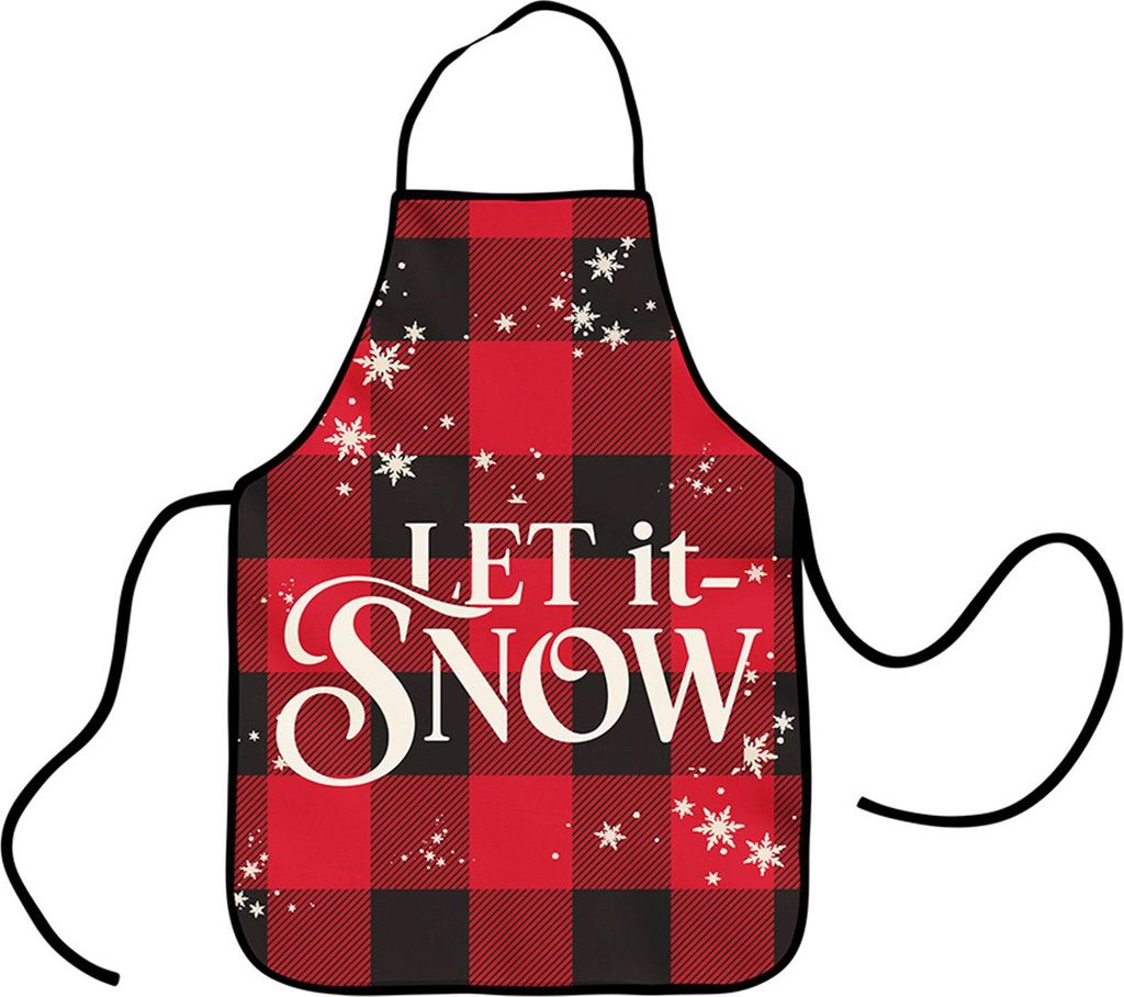 Weihnachtsschürze mit festlichem Weihnachtsmuster, Tasche, verstellbarem Nackenband, ideal zum Kochen, Servieren, Gärtnern und für Kellnerinnen.