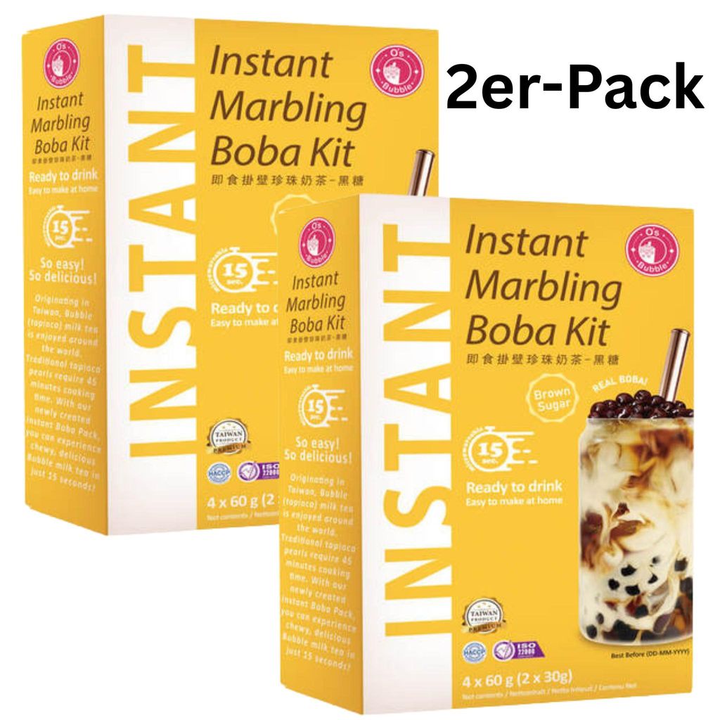 2er-Pack O's Bubble Instant Boba Kit Brauner Zucker 240g (4x60g)