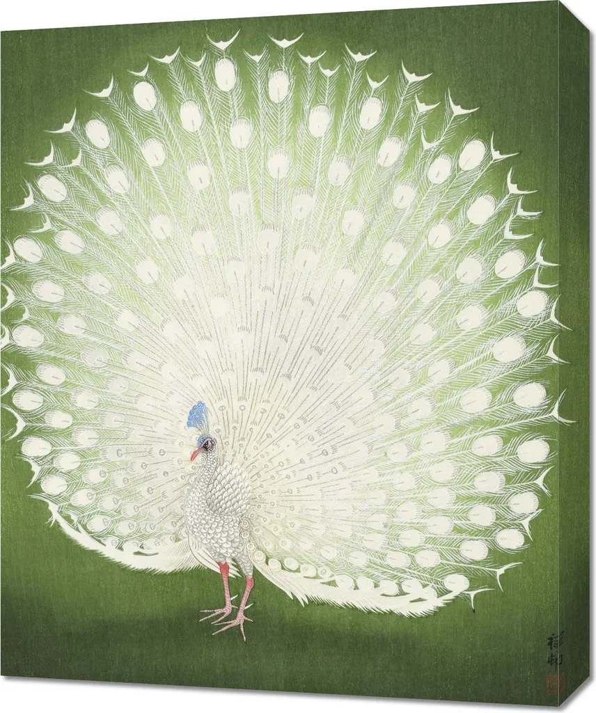 Sublimez vos Murs Vides avec ce Tableau Paon Japonais Vintage 50x60 cm