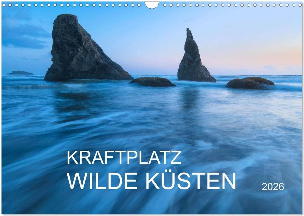 Kraftplatz Wilde Küsten (Wandkalender 2026 DIN A3 quer), CALVENDO Monatskalender