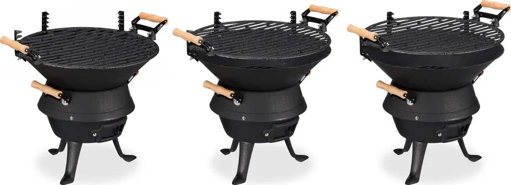 Petit barbecue baril en fonte portable pour pique-nique et jardinage