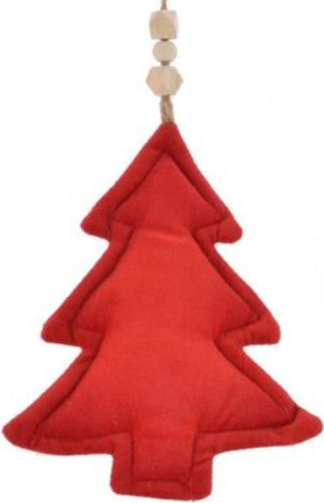 Weihnachtsbaum-Anhänger rot Plüsch 26x15 cm