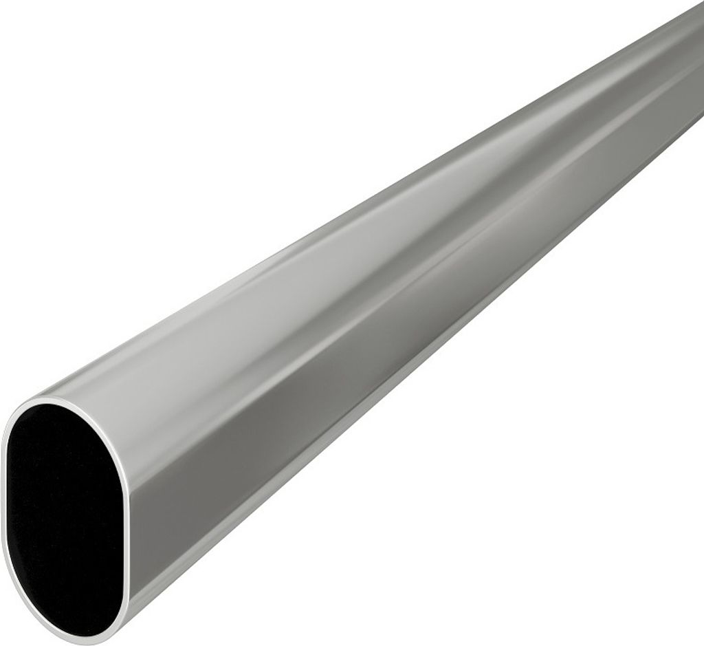 Verchromte Garderobenstange Bügelstange 30x15mm Stahl Produktbild 