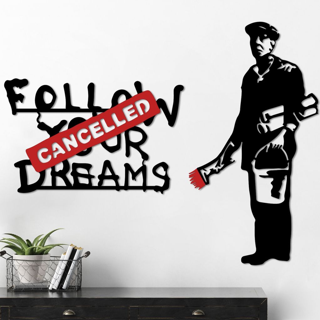 Wallity, Banksy Metal 06, Accessoire mural décoratif en Image du produit 