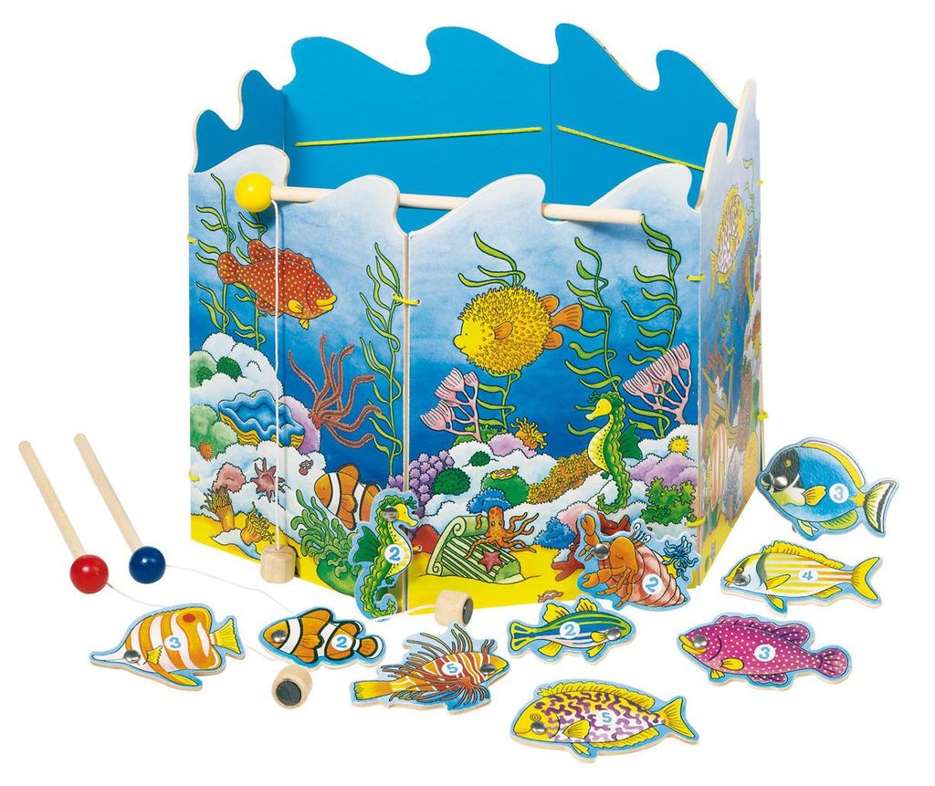 goki 56884 Gioco di pesca, colorato (1 pezzo) Immagine del prodotto 
