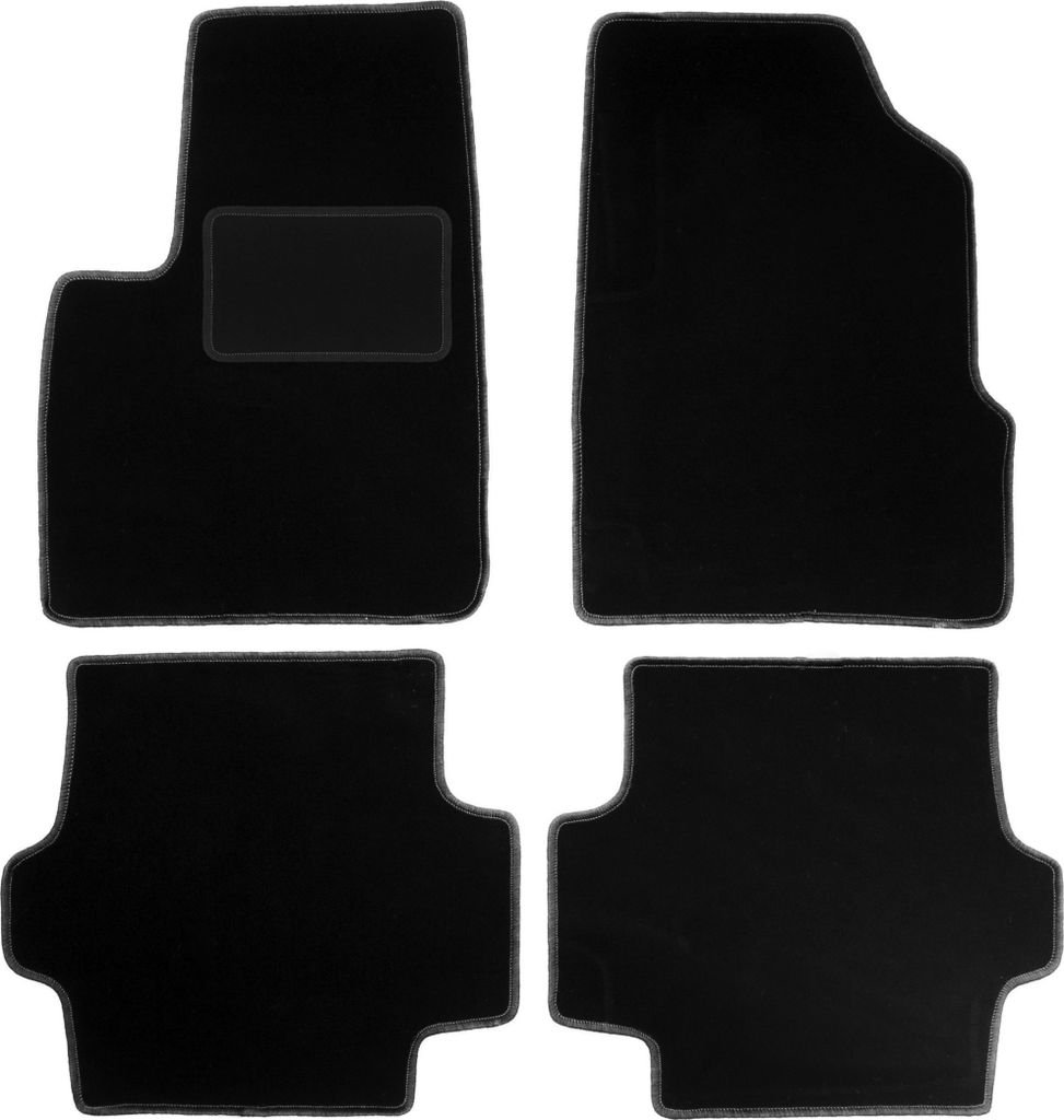 Schwarze Velours-Fußmatten für: Chrysler Pacifica Touring SUV (2003-2008)