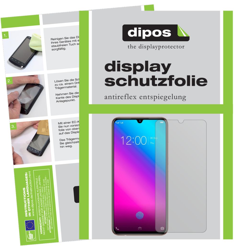 6x Schutzfolie für Vivo V11 matt Displayschutzfolie Folie Display Schutz dipos
