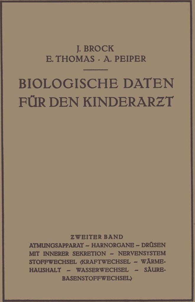 Biologische Daten für den Kinderar¿t