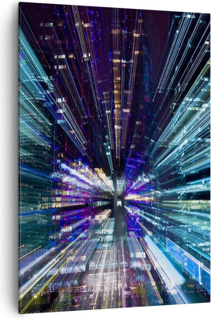 Bild auf Leinwand - Leinwandbild - Einteilig - Abstraktion modern - 70x100cm - Wand Bild - Wanddeko - Wandbilder - Leinwanddruck - Wanddekoration -...