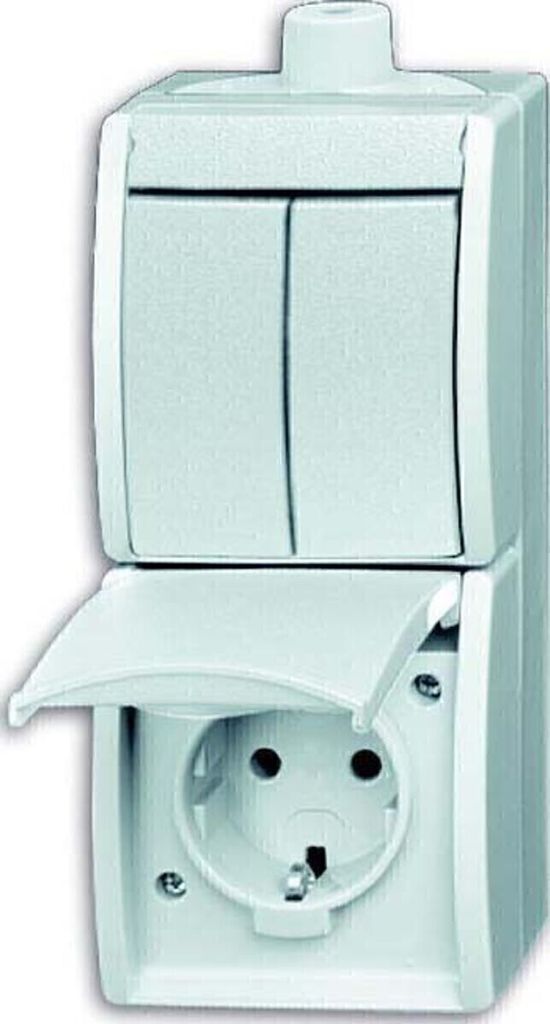 BUSCH JAEGER 2601/5/20EW-54-503 - CEE 7/3 - 2P+E - Weiß - Produktbild 