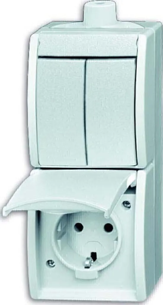 Prise Busch Jaeger 2601/5/20EW-54-503 CEE 7/3 Blanc 1684-0-0328