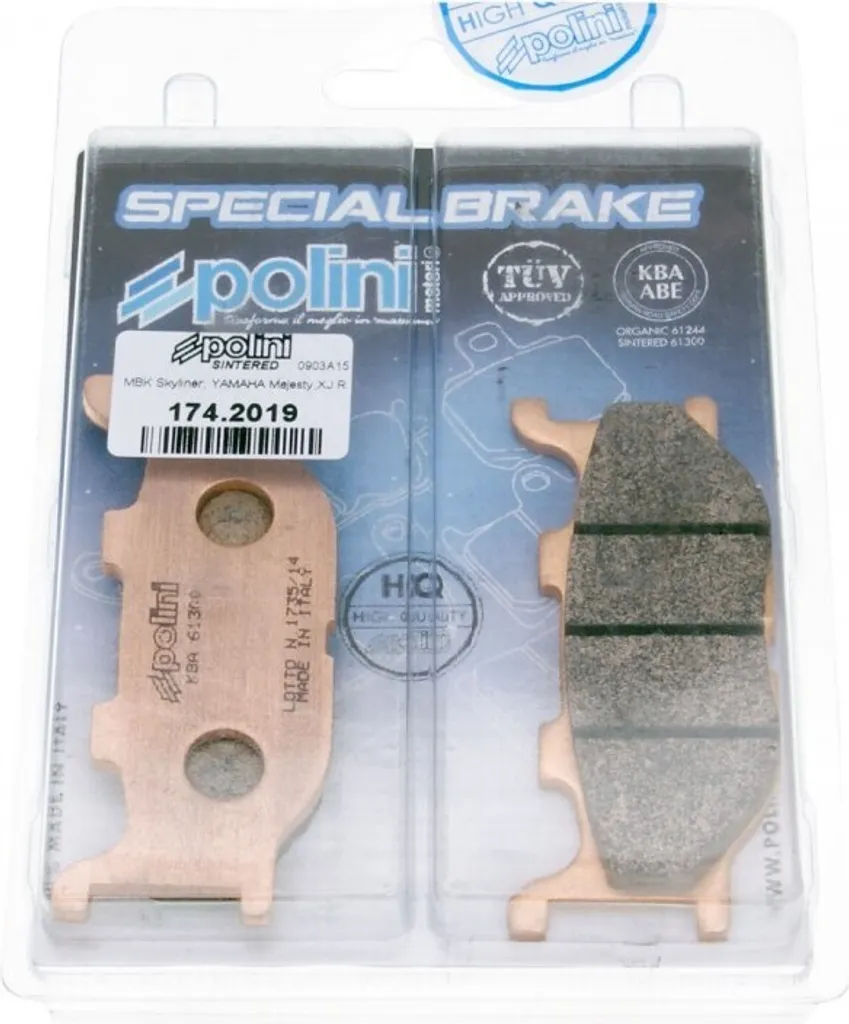Plaquettes de frein Polini Sinter haute endurance pour maxiscooter