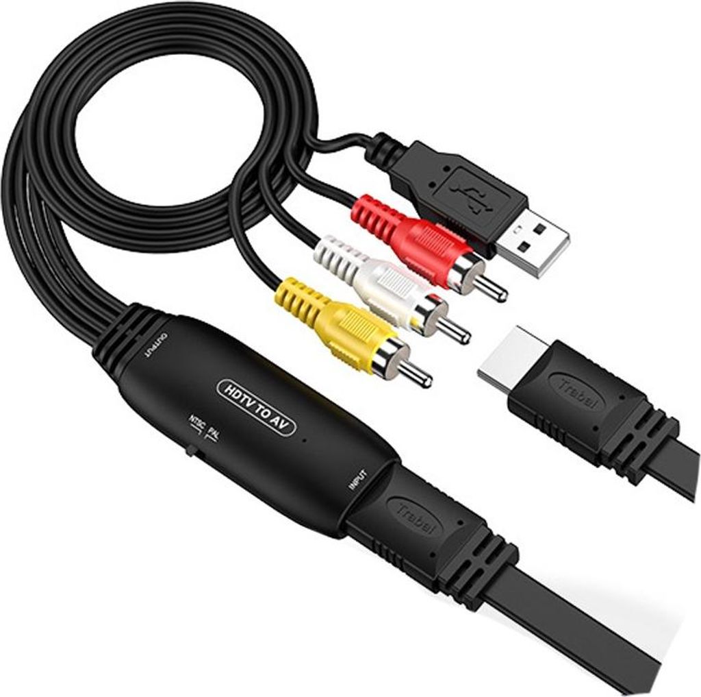 INF HDMI zu AV Konverter mit Kabel - High-Definition Video und Audio Adapter