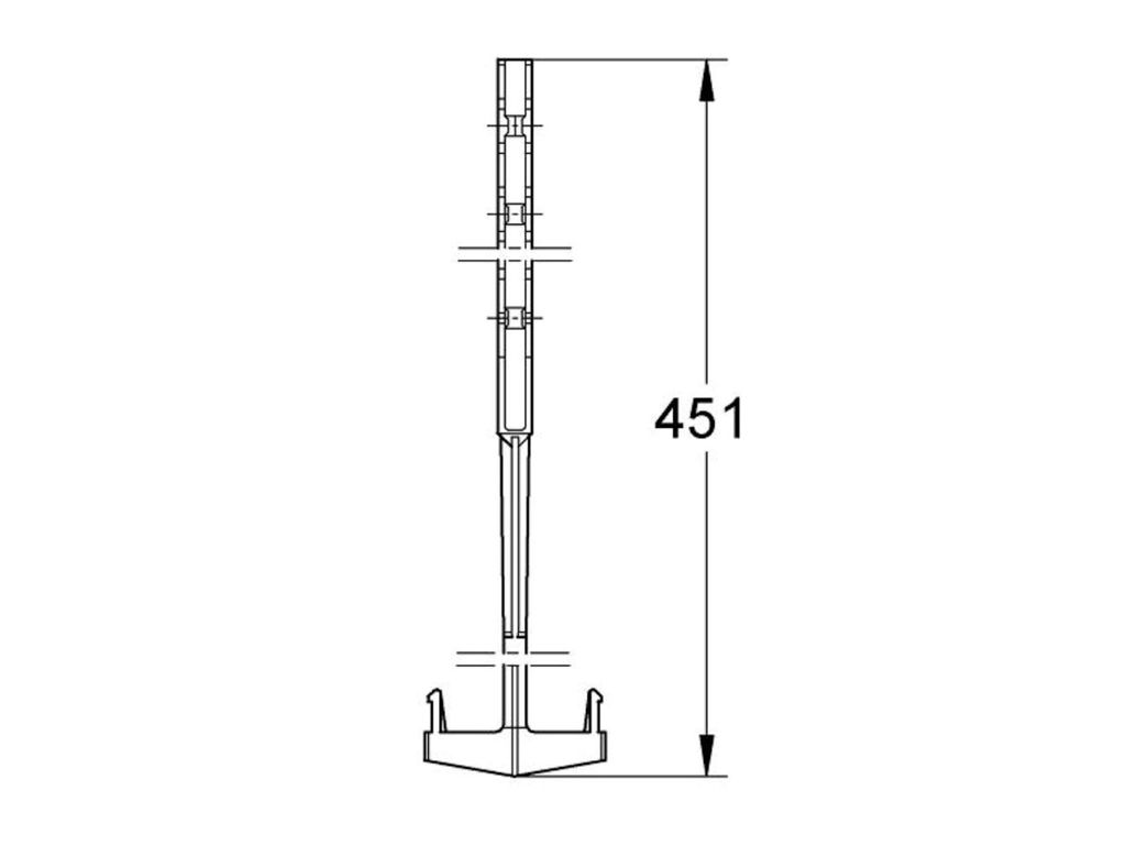 Grohe Zugstange 451 mm für Servo-Set chrom - 43540000 Produktbild 