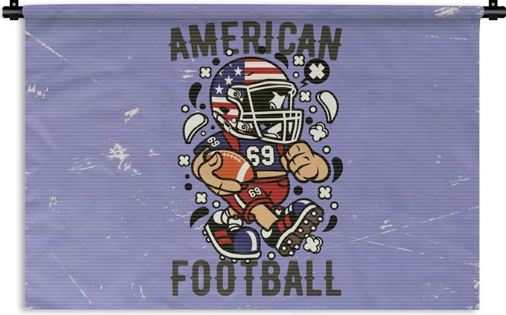 MuchoWow® Wandteppich Wandbehang Fußball - Amerika - Produktbild 