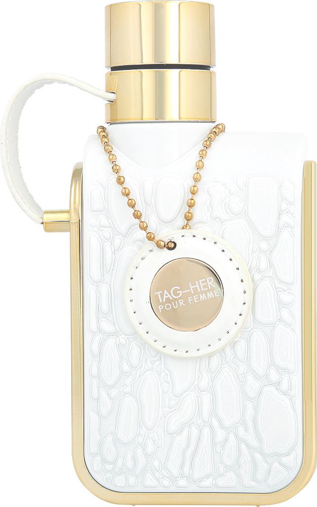A close-up studio shot of a perfume bottle.