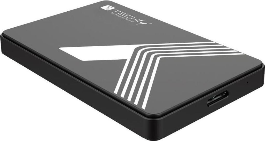 Techly I-CASE USB3-SL25TY Speicherlaufwerksgehäuse HDD / SSD-Gehäuse Schwarz 2.5"