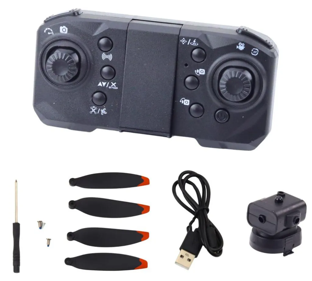 Mini Drone de Loisir D6 Pro Caméra Intégrée et Éclairage LED Pilotage App