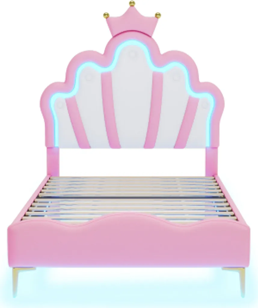 Lit de Princesse 90x200 Design Nuage avec Éclairage LED Multicolore - 6