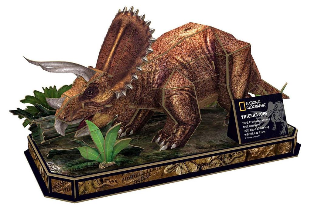 CubicFun Cubic Fun 3d Puzzel NG Triceratops, 44 Stück(e), Tiere, 8 Jahr(e)
