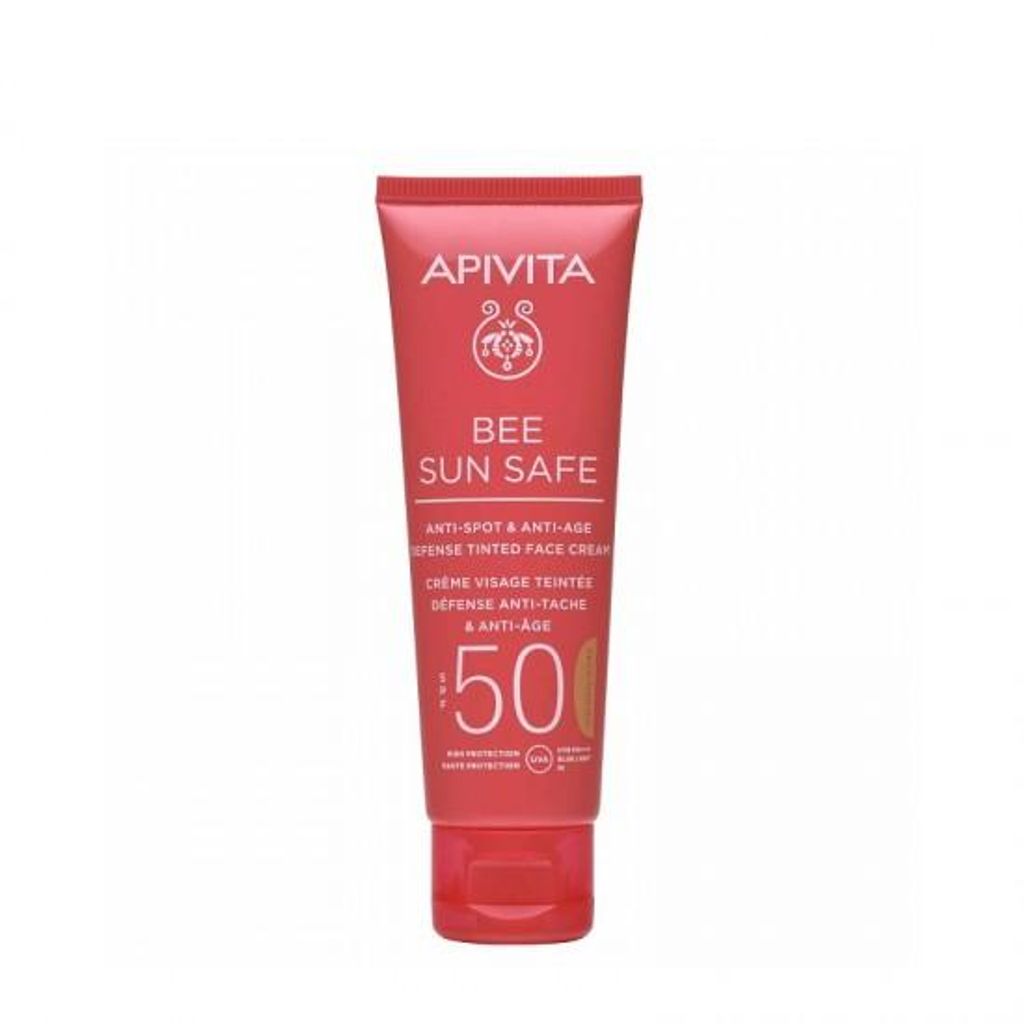 Apivita Bee Sun Safe Anti-Spot & Anti-Age Defense Tinted Face Cream SPF50 50ml