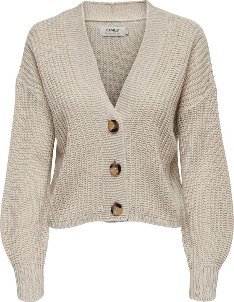 ONLY Kurze Strickjacke Langarm V-Ausschnitt Knitted Cardigan ONLCAROL Größe: S