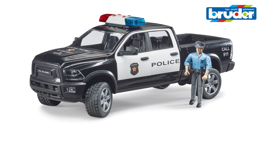 Bruder 02505 - RAM 2500 Police Pickup avec policier, 1:16 Image du produit 