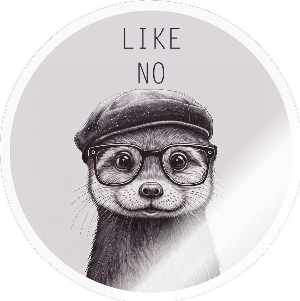Spreadshirt Like no Otter witziges Wortspiel Sticker Aufkleber, 10 x 10 cm, Transparent glänzend